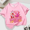 Summer Breathable T-shirts Short Sleeves Shirt Gift Sonics New Pink T-shirt for Girls Birthday Number 1-9 Cute Cartoon White Tee