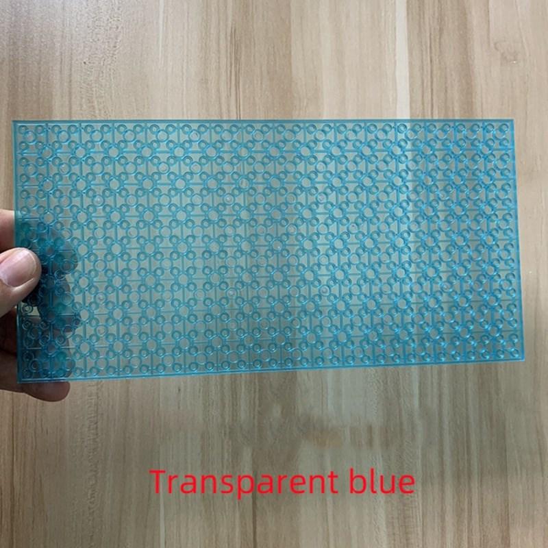 16x32 Double-sided Base Plate Base Plate Transparent ideal for Figures Construction Bricks Playthings ideal for Kids City Plates Plastic Material