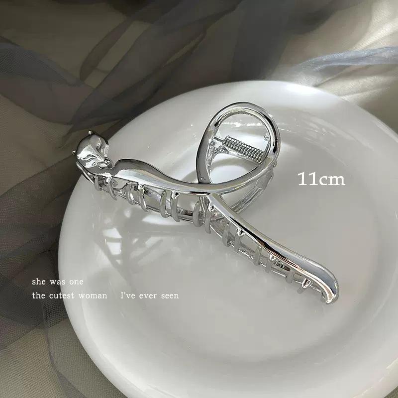 High-End Metal Shark Hair Clip - Elegant Hairpin Bow Accessory