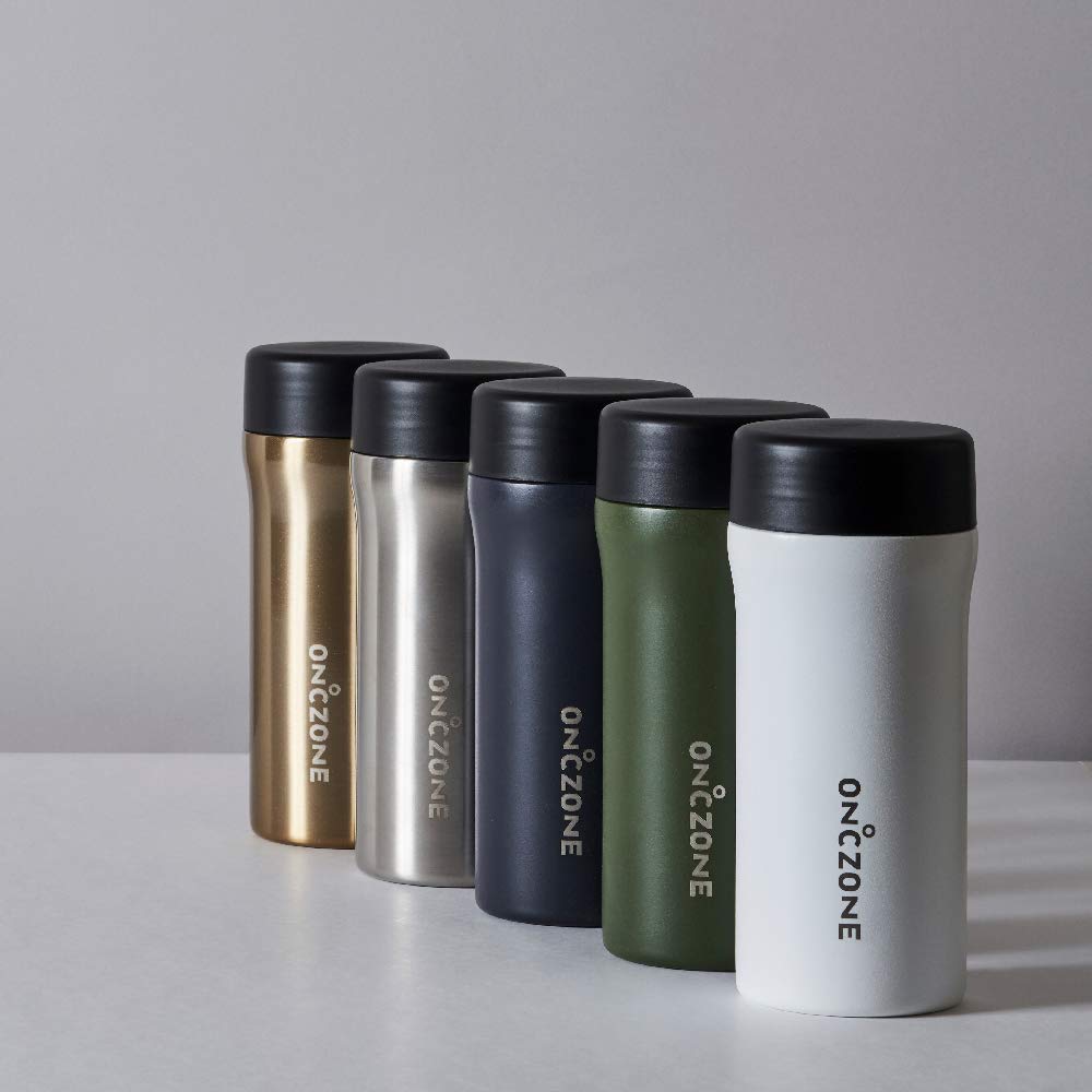 Doshisha Sub-Zero Water Bottle, 400ml, ON℃ZONE, Olive Green