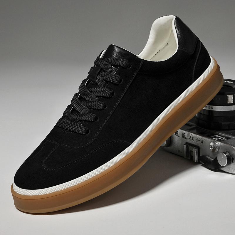 Fashion Retro Fashionable Comfortable Man Flat Walking Shoes Brand Split Leather Sports Shoes Quality Men Commuting Leather Casual Shoes