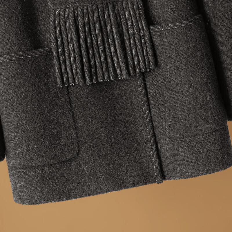 Women's Merino Wool Blend Double-Faced Loose Fit Coat