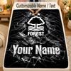 Flannel BlanketNottingham Forest FC Custom Name Text Personalized Soft Warm Throw Blanket Home Decor Gift