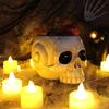 Resin Skull Shaped Flower Pot Gothic Succulent Planter Holder Ornament for Home Office Decor