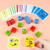 Puzzle Expression Wooden Children Puzzle Toy For Parent Interaction Child