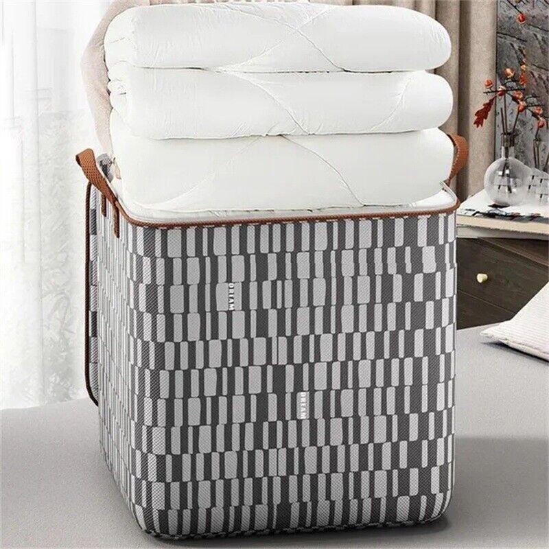 Large Capacity Clothes Quilt Storage Box Underbed Wardrobe Closet.Zipped Organizer Bag