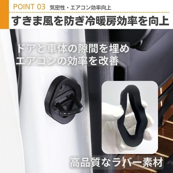 JYFACTORY Aftermarket Sliding Door Striker Covers for Toyota and Voxy Alphard, Noah, (4 Pieces)