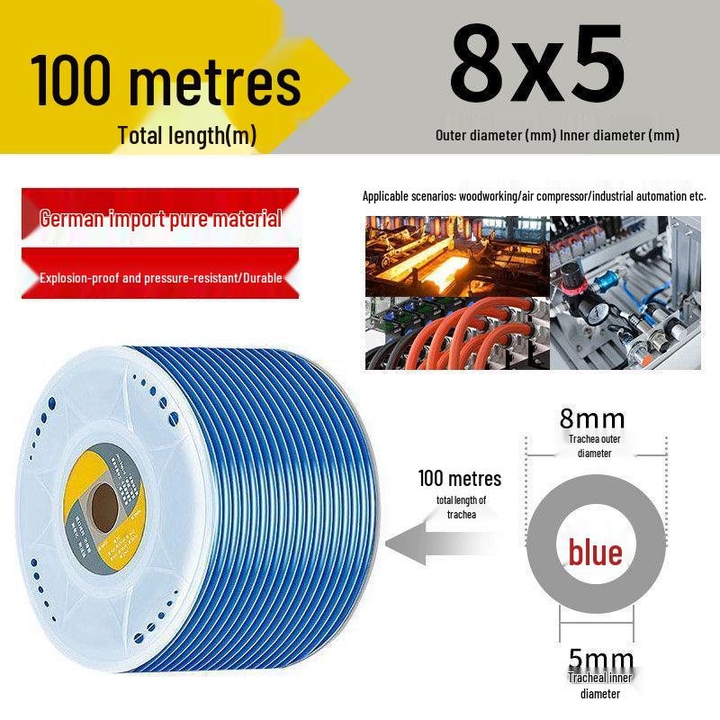 Przezroczysty wysokociśnieniowy wąż powietrzny PU odporny na wybuchy do kompresorów powietrza (Rozmiary: 6/8/10/12/14/16mm)