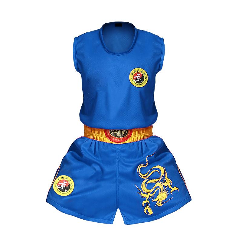 New Summer Sanda Training Clothing for Children Boxing Combat Vest Clothing Martial Arts Clothing Ice Silk Breathable Sweatshirt