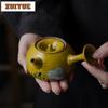 Underglaze Color Camellia Tea Pot Japanese Style Side Handle Teapot Retro Pot Tea Maker Kettle Chinese Tea Set Craft 110/140ml