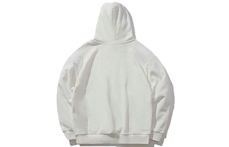 Men's Sweatshirt Li-Ning Li Ning Logo Embroidery Casual Hooded Pullover Fleece Lined Sweatshirt Unisex White