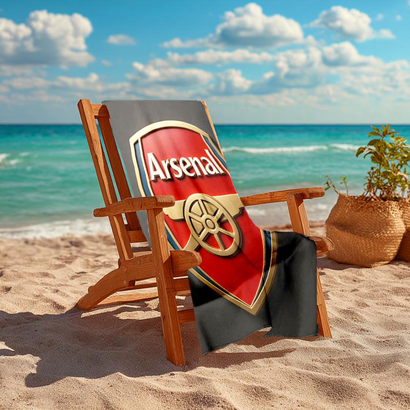 1pc A-Arsenal Beach Towel, Comfortable and Thick, and Swimming/Bath/Picnic/Camping Towel, Suitable for Seaside Beaches