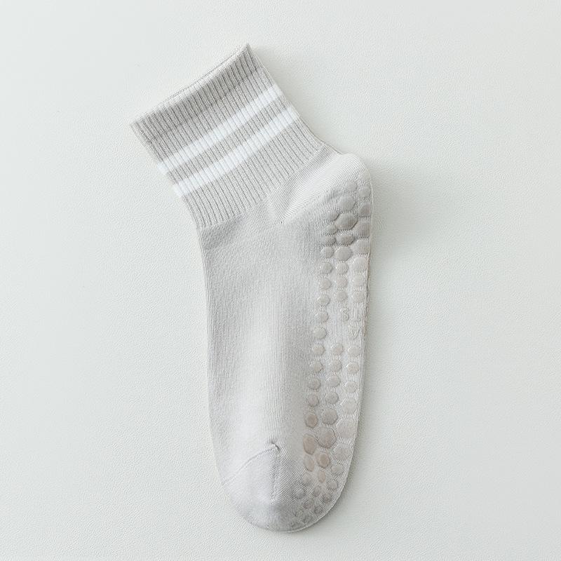 

Носки для йоги женские профессиональные силиконовые нескользящие носки для пилатеса повседневные полосатые хлопковые носки для занятий в помещении, фитнесом, танцами, спортом