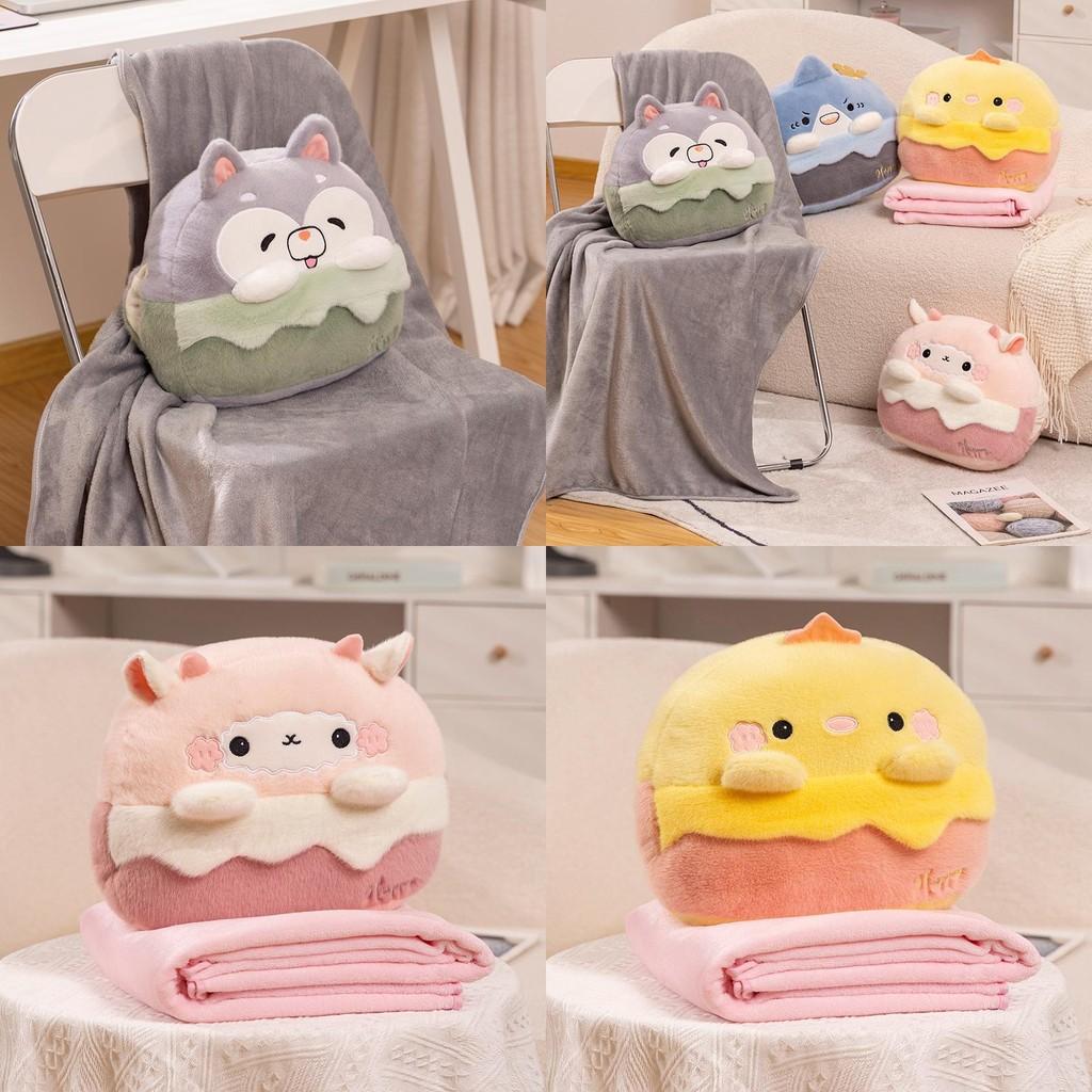 Plush Pillow Anime With Removable Blanket For Home Office Couch Gift Cushion