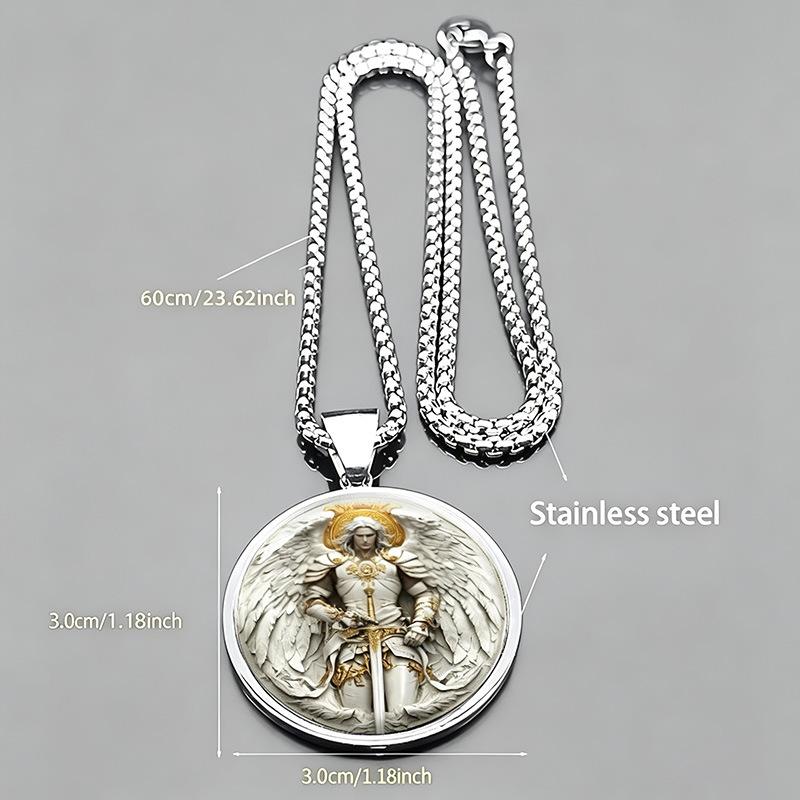 Archangel Michael Versatile Jewelry Boyfriend Gift Pendant Necklace for Women