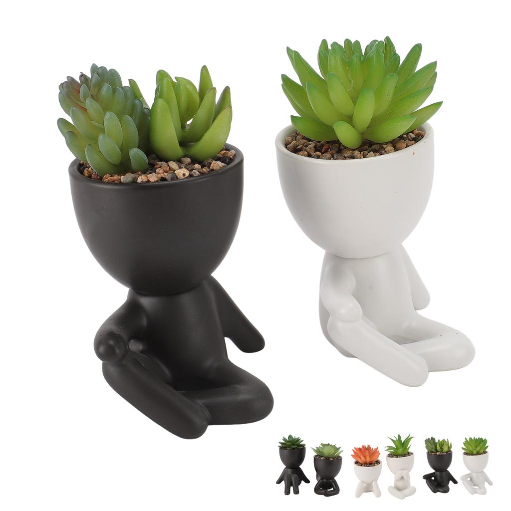 Fake  Flower Pot Human Shaped Decorative Fake  Flower Pot Decor  Innovative Exquisite for