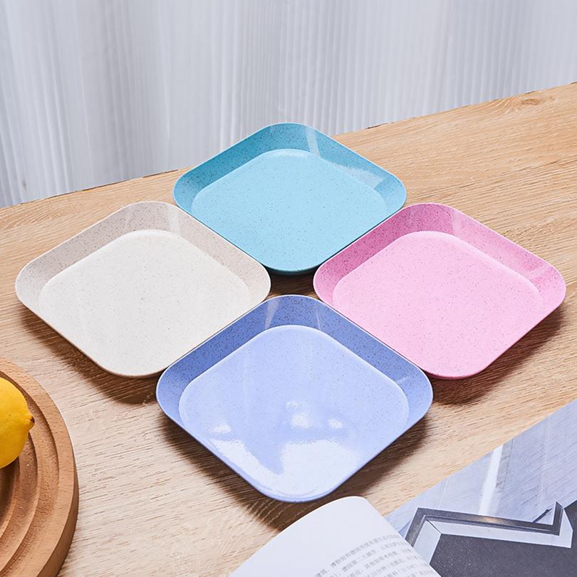 25pcs Portable Travel Plastic Plates and Bowl Sets Wheat Straw Dinnerware Sets, BBQ, Picnic, Camping Essentials Dishes Set