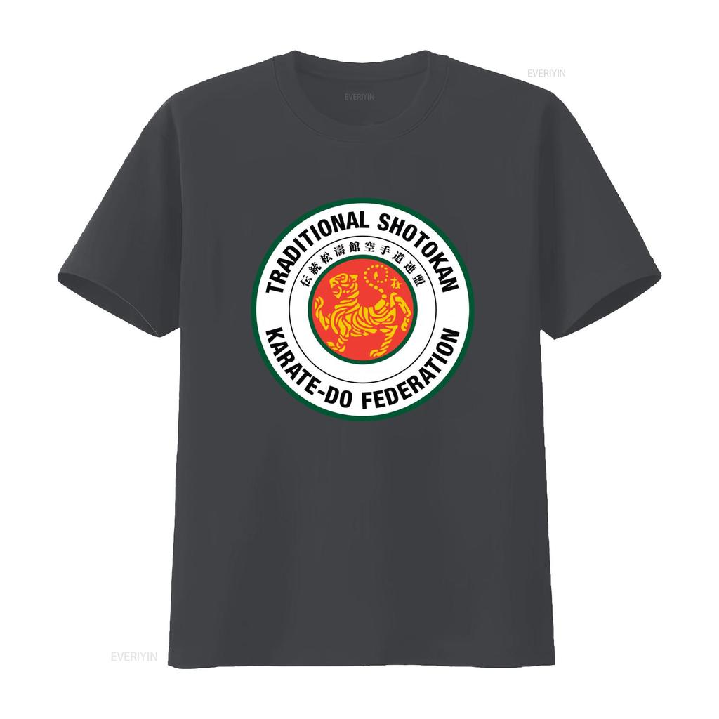 New Traditional Shotokan Karate Do Federation Japan Martial Arts Mens Black T Shirt Size S 5XL vintage Washed graphic Slightly