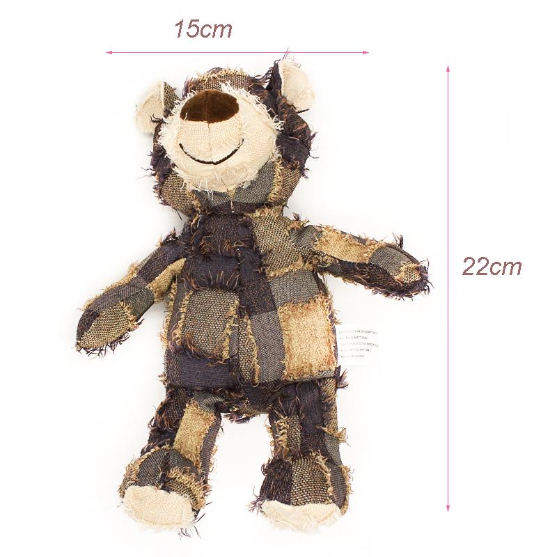 Plush Squeaky Beggar Bear Puppy Dog Toy Bite Resistant Pet Toys for Small Medium Dogs French Bulldog Beagle Mascotas Accessories