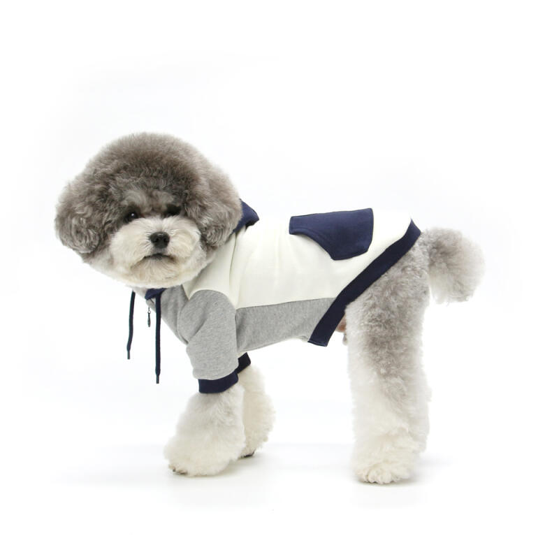 TWOTONE COLOR HOODIE ZIPUP-NAVY XXL