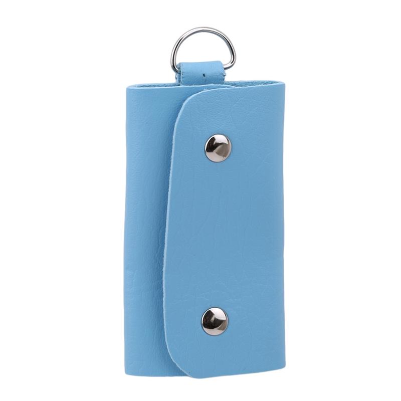 PU Leather Women Men Key Holders Keys Organizer Fashion Solid Key Wallets Key Pouch Car Keychain Housekeeper Key Chain Wallet