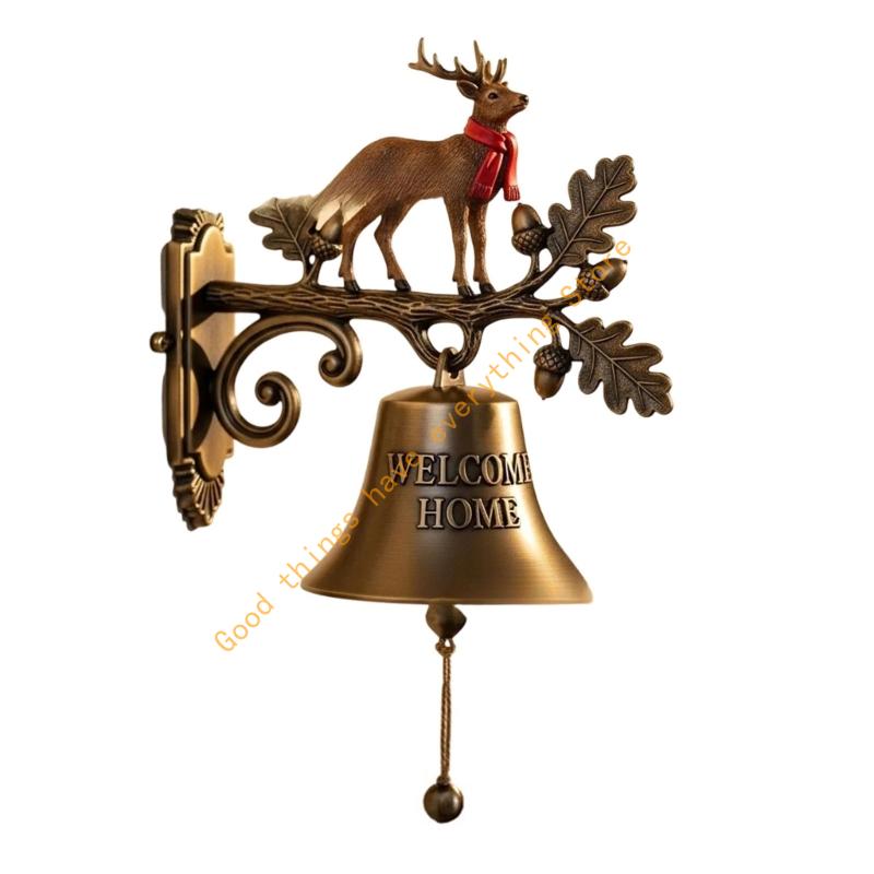 Metal Christmas Entry Doorbell Seasonal Welcome Sign Impermeable Plan Quick Arrange Gift Concept for Home Shop Decors 55KF