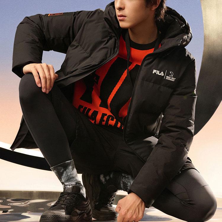 New FILA Down Jackets Men's Jet Black F11M249903F-BK