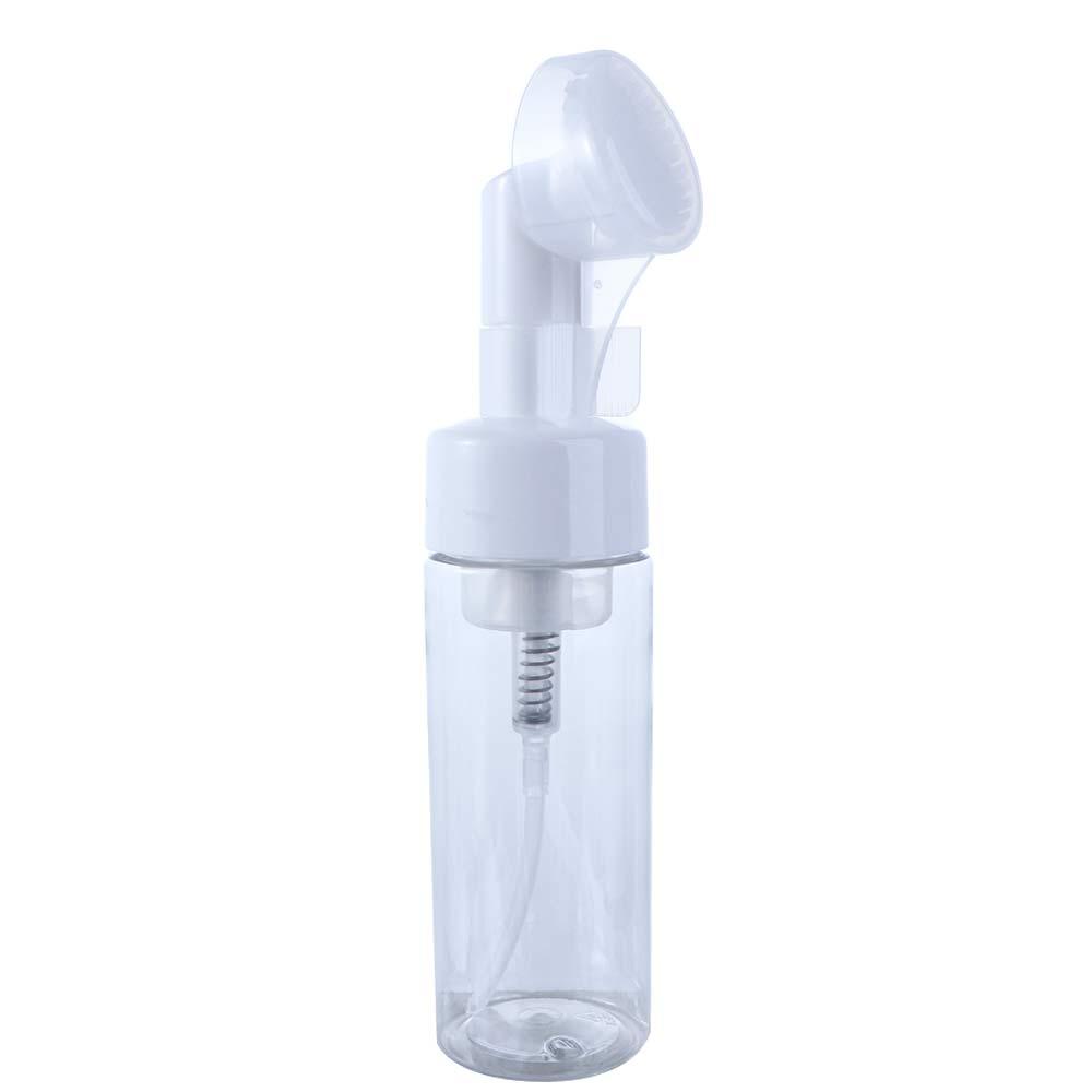 Brush Head Soap Mousses Liquid Foaming Bottle Refillable Bottles Spray Bottle With Cleansing Brush