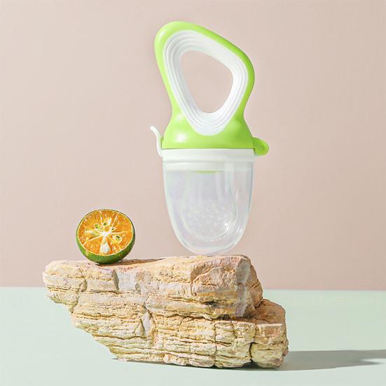Infant Complementary Food Feeder Silicone Baby Fruit Pacifier, Self Feeding And Teething Easy Grip Teether Relief Toy, To Hold Seamless Odorless