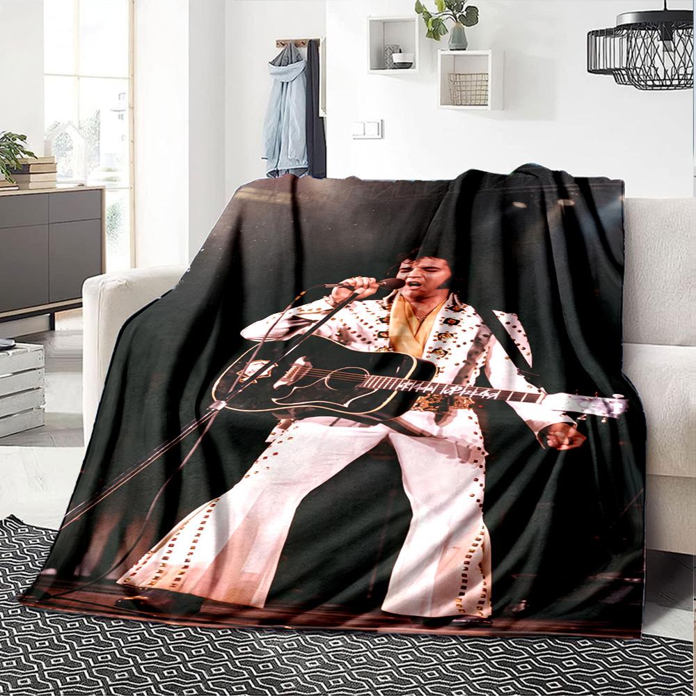 Elvis Presley Blanket Comfortable Suitable For Office Chair Sofa Four Seasons Universal Stylish Decor Gift For Travel Home Birthdays