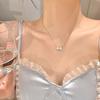 Xiaohongshu Same Bow Necklace, Female Style Niche High-end Sense Collarbone Chain for Student Girlfriends