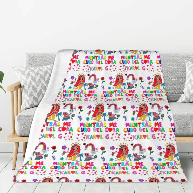 Custom Manana Sera Bonito Karol G Blanket Warm Fleece Soft Flannel Throw Blankets for Bed Couch Home Autumn 130x150cm