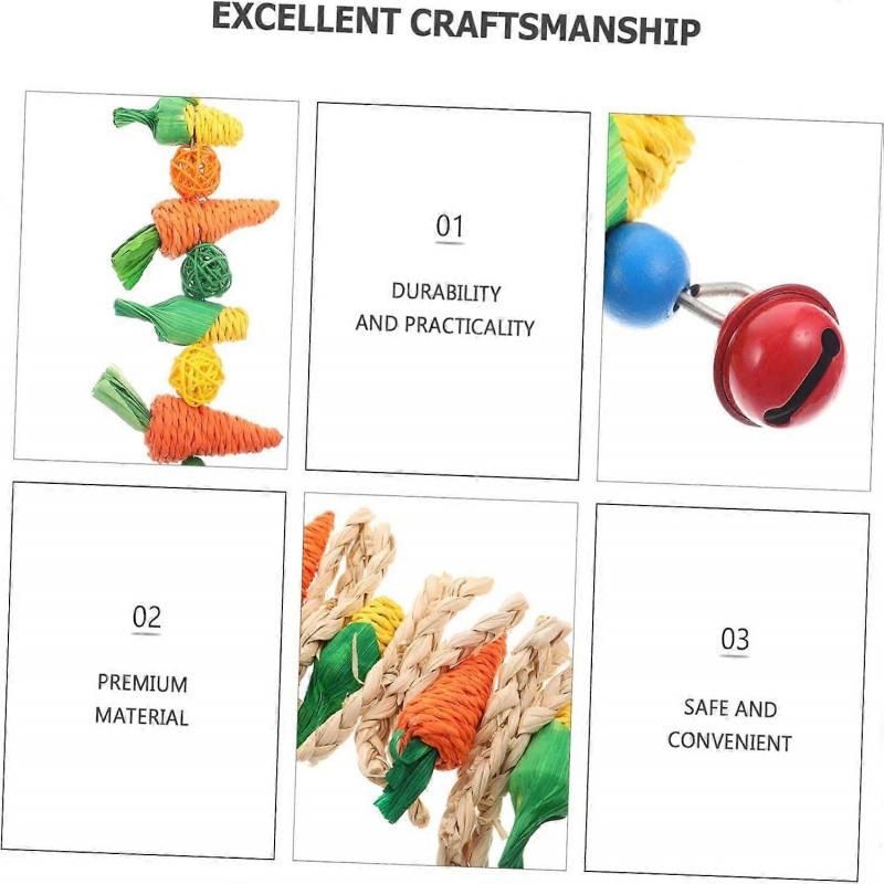 6 Stück Hamster Kauspielzeug Reinigungsspielzeug Sport Snacks Kauspielzeug Kaninchen Zahn Kauspielzeug Kaninchen Karotten Spielzeug Heu Gras Bälle Kleintier Spielzeug Kaninchen Kuscheltiere