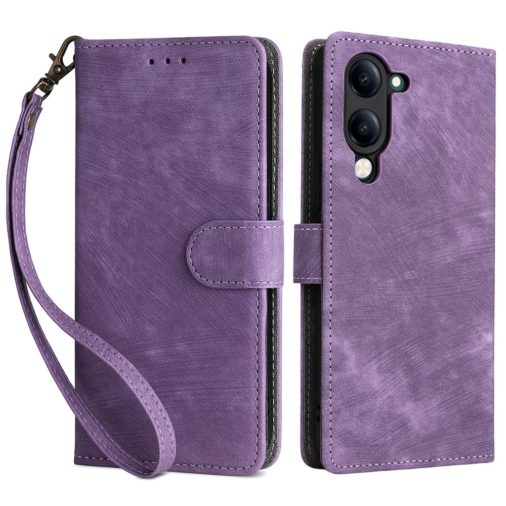 For Vivo Y04 4G/Y29s 5G Case Wallet RFID Blocking PU Leather Cover Viewing Stand