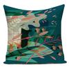 Polyester Tropical Plant Monstera Palm Leaf Cushion Cover Pillow Cover For Home Chair Sofa Decorative Throw Pillowcase