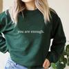 Womens Oversized Long Sleeve Hoodless Sweatshirt With Letter Print Fleece-Lined Round Neck Streetwear Style