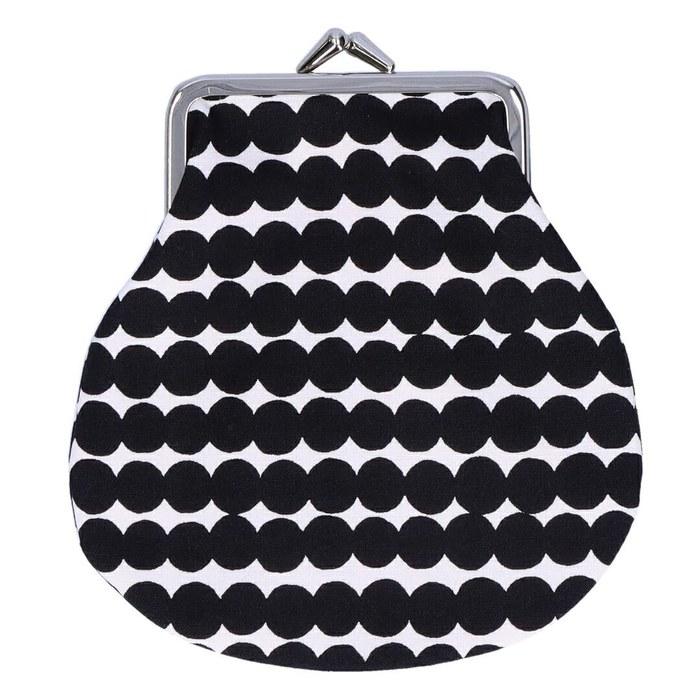 Marimekko Coin Purse 47828 190 WHITE/BLACK/PINK RASYMATTO PIENI KUKKARO