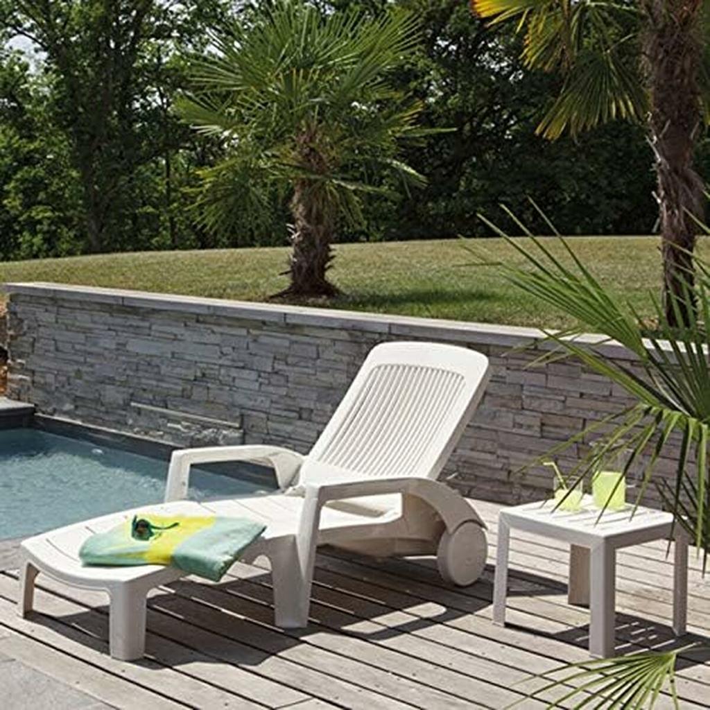 Beistelltisch Grosfillex Weiß Harz Kunststoff 40 x 40 x 35 cm