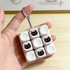 9-Tasten Schwarze Katze Fidget-Tastatur Stressabbau-Tastatur Finger-Klicker Schlüsselanhänger Büro Schule Reise Dekompressionsknopf Sensorisches Spielzeug