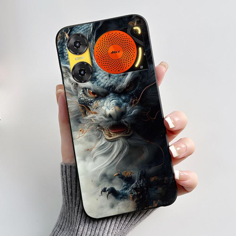 For ZTE Nubia Music 2 Case Cartoon Black Matte Silicone Soft Back Cover For Nubia Music2 Phone Cases 6.7" Protective Shell Z2460