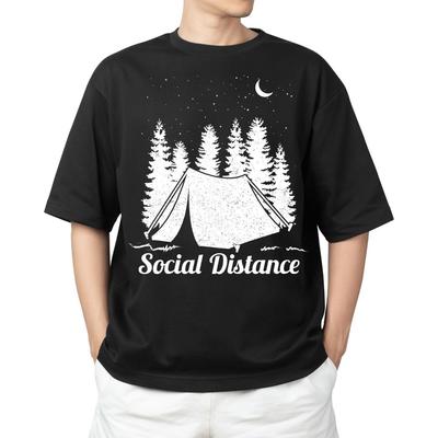 Mikina pro sociální distancování – Vtipné kempingové tričko pro venkovní aktivity Retro Unisex tričko