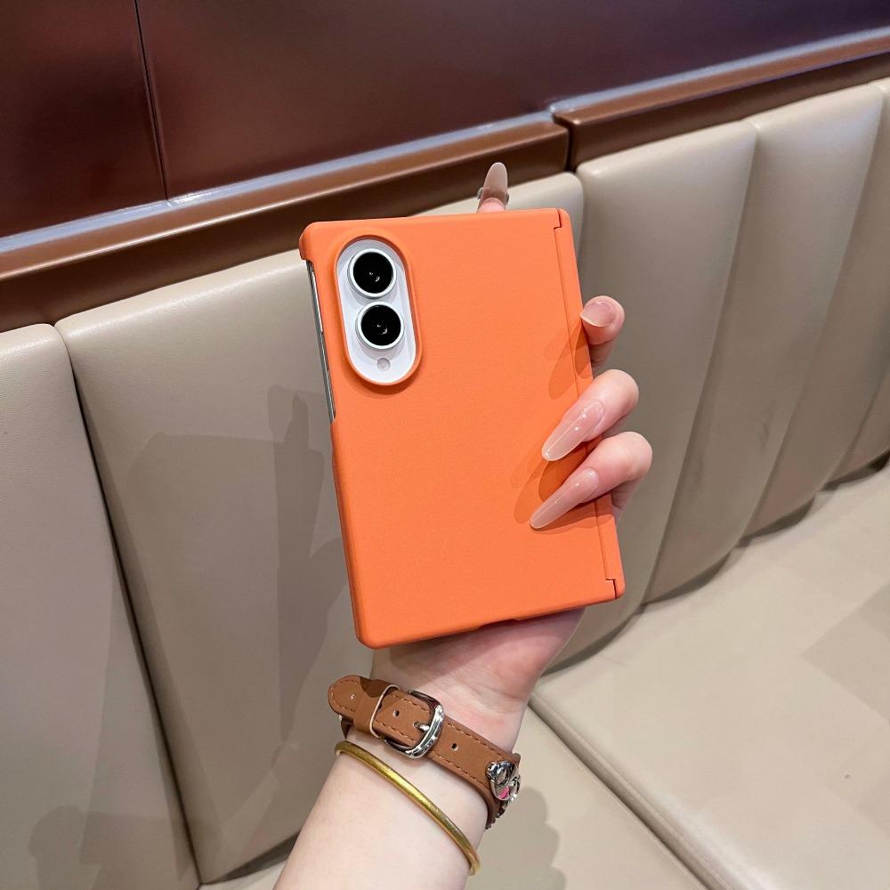 For Samsung Galaxy Z Fold 8 Ultra Z Fold 8 7 6 5 4 Slim Skin Fell Hard Solid Color Case With Hinge Protection Shockproof Cover