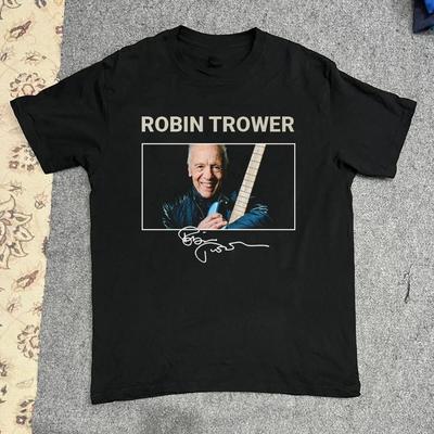 Rare Robin Trower 2025 Signature Poster T Shirt Black All Size Gift Fan TU012 Unisex T-Shirt