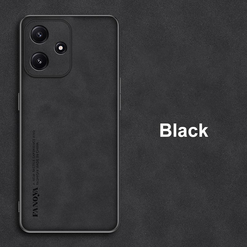 For Poco M6 Pro 5G Case Luxury PU Leather Phone Case For Xiaomi Redmi 12 5G Back Cover Silicone Shockproof Full Protection Coque
