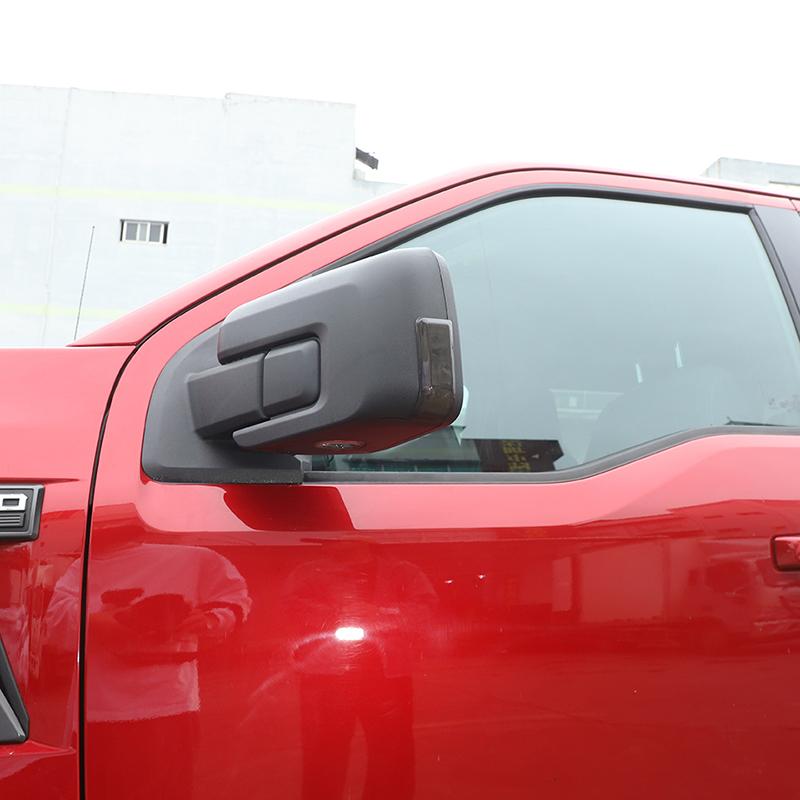 Car Reverse Mirror Turn Signal Light Lamp Decoration Guard For Ford F150 2021 Up Accessories Smocked Black