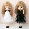 Roupas Blythe Saia Plissada Xadrez Top Tomara-que-caia Vestido de Tule Conjunto Saia com Babados para bonecas Licca Azones Ob22 Ker YMY acessórios