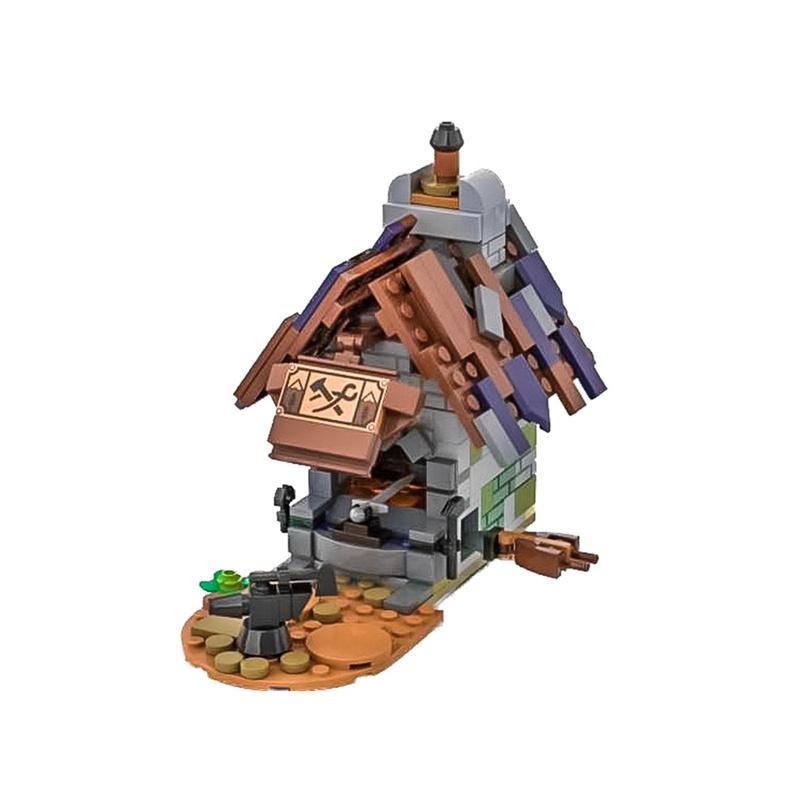 MOC Bausteine Burg Hühnerstall Burg Boot Zelt Stall Modell Dekoration Mittelalterliche Szene Spielzeug Bausteine Sammlung