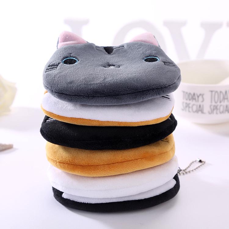 Kawaii Cat Money Wallet Purse Bag Cute Girl Coin Purse Women Cartoon Lovely Children Change Plush Coin Pouch Pocket Gift