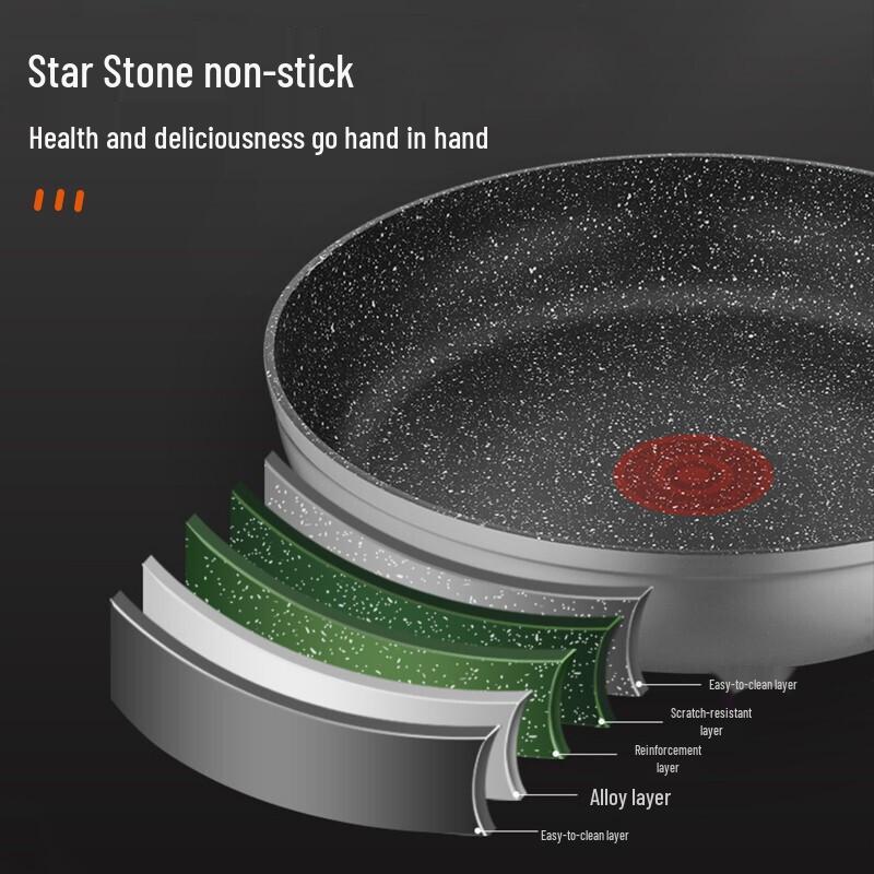 SUPOR Maifan Stone Non-stick Frying Pan with Lid