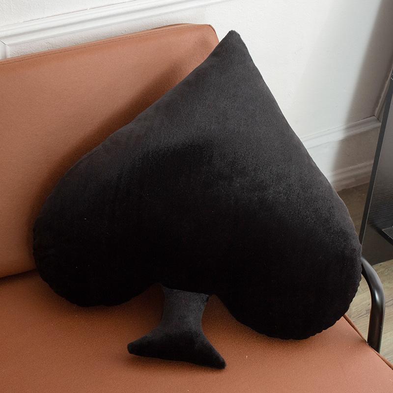 Squishy Down Cotton Stuffed Poker Plush Pillow Soft Red Black Spade Diamond Heart Club Back Support Sofa Chair Bed Decor Gift